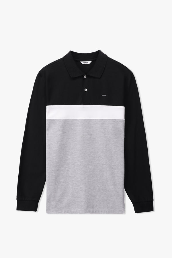 STRETCH CROSS POLO - BLACK