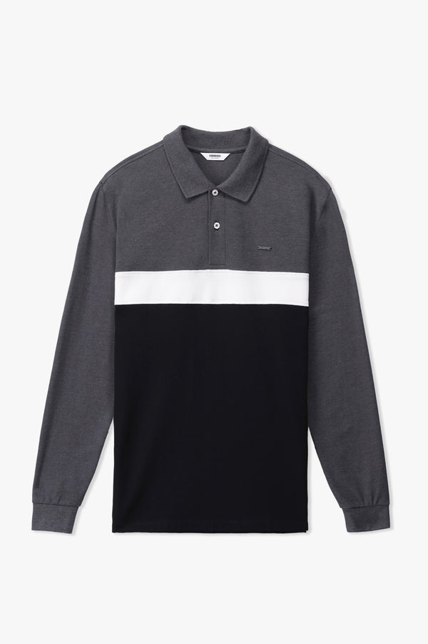 STRETCH CROSS POLO - CHARCOAL