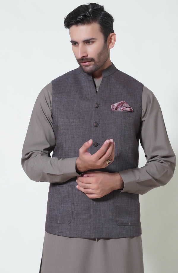 Blended Waistcoat - Purple