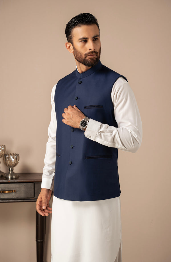 FANCY WAISTCOAT - ROYAL BLUE