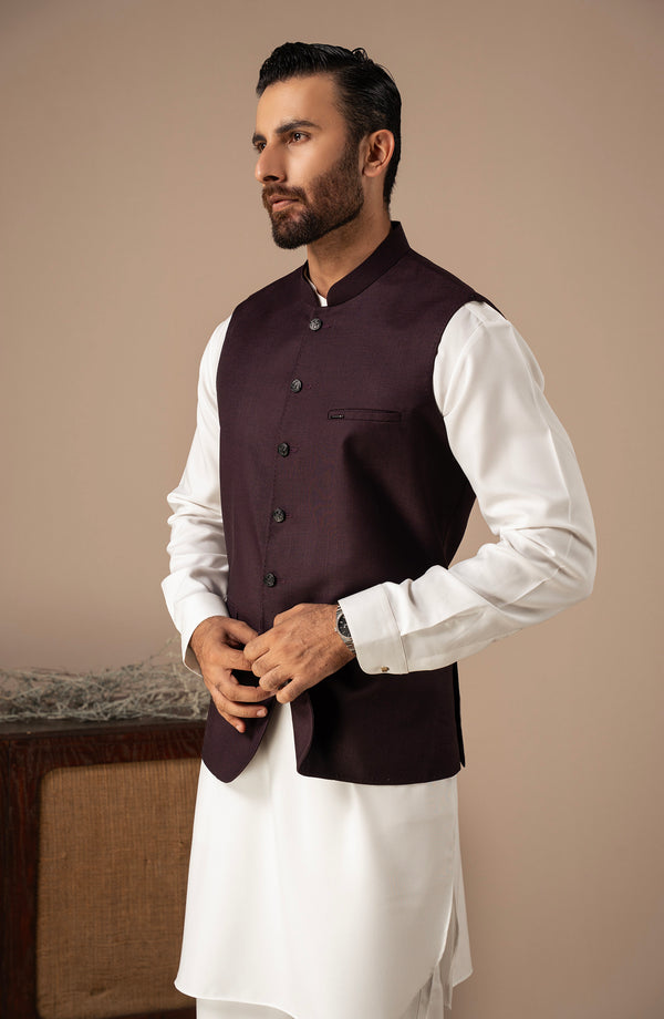 FANCY WAISTCOAT - MAROON
