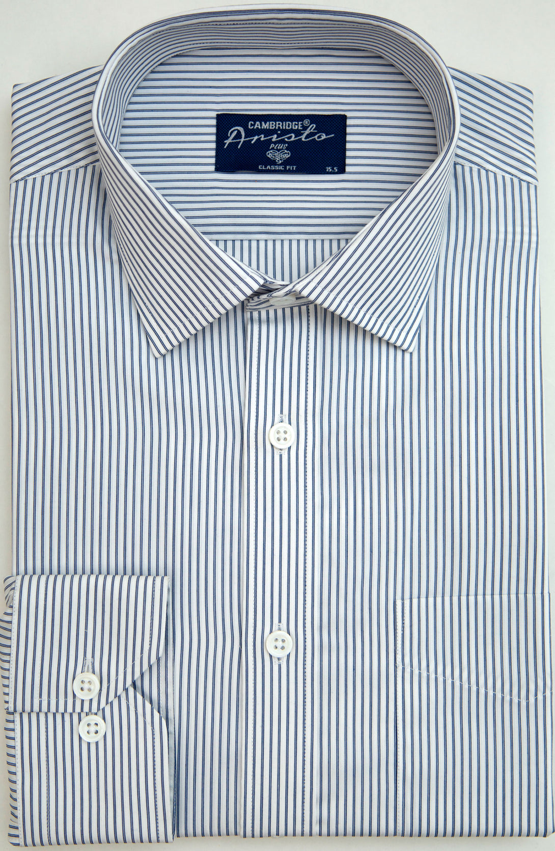 White/Navy Formal Shirt – Cambridge Shop