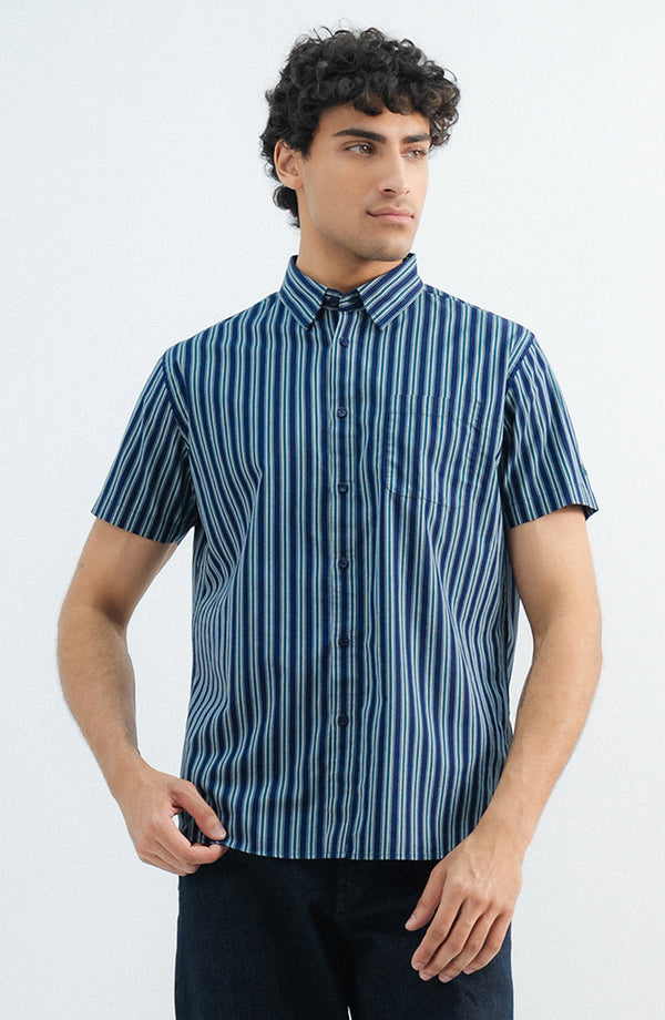 Half Sleeves Yarn Dyed Shirt