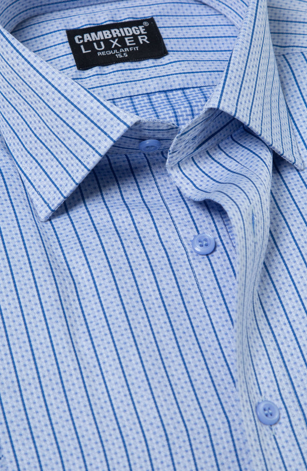 YARN DYED LUXER SHIRT - BLUE