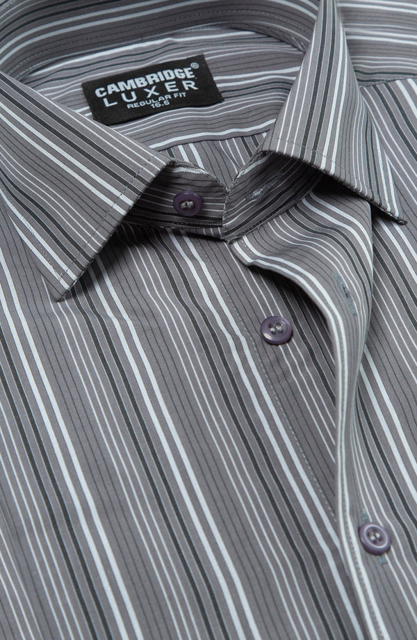 YARN DYED LUXER SHIRT - GREY