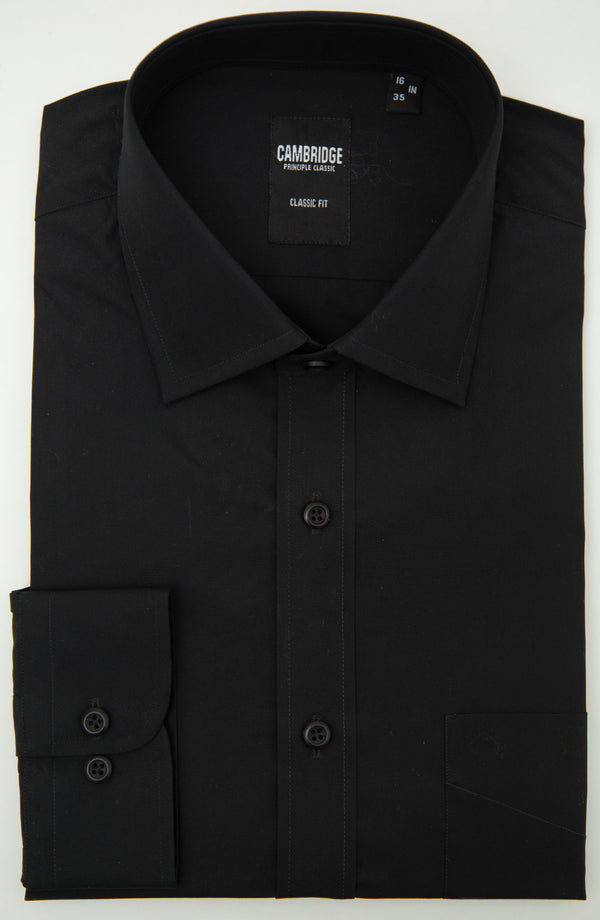Black Plain Formal Shirt
