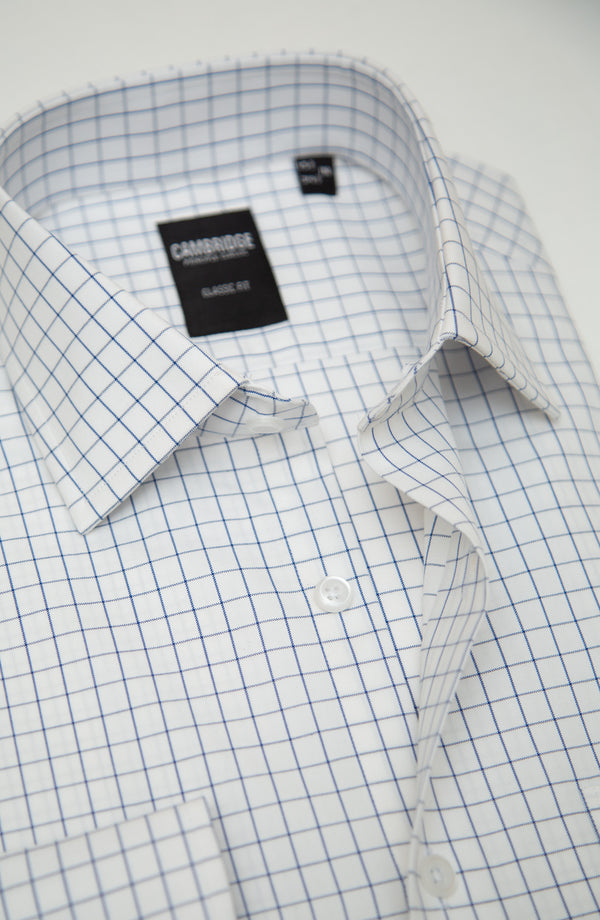 White/Blue Stripe Cotton Shirt