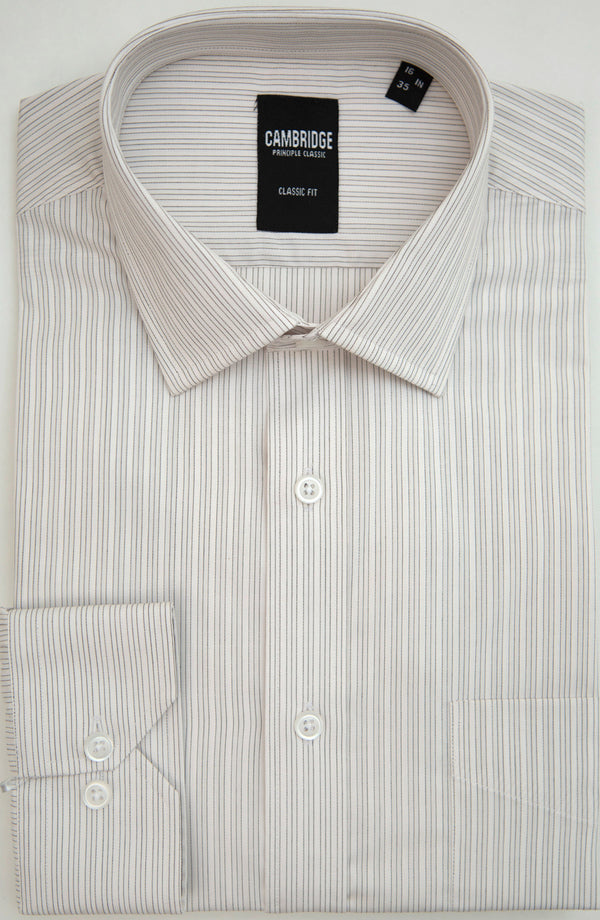 Grey/Off White Cotton Shirt