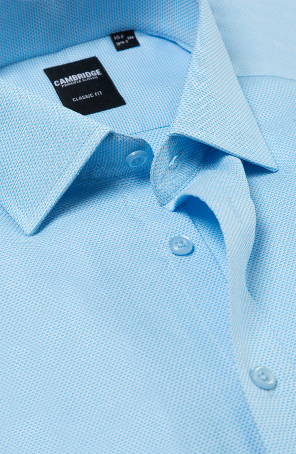 Yarn Dyed Shirt Classic Fit - Aqua