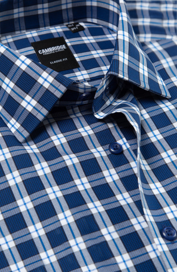 Yarn Dyed Shirt - Navy Blue