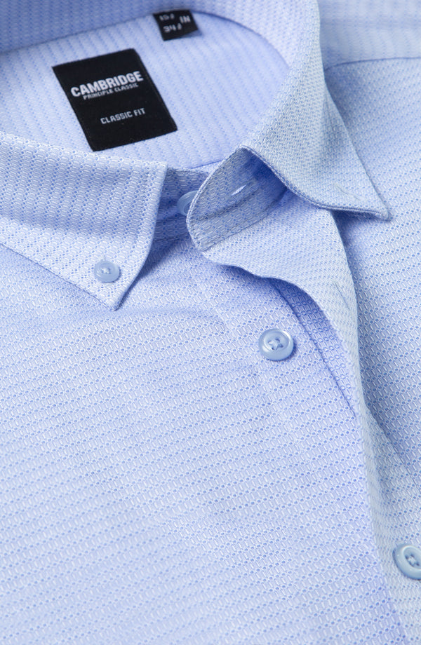 Yarn Dyed Shirt Classic Fit - Light Blue