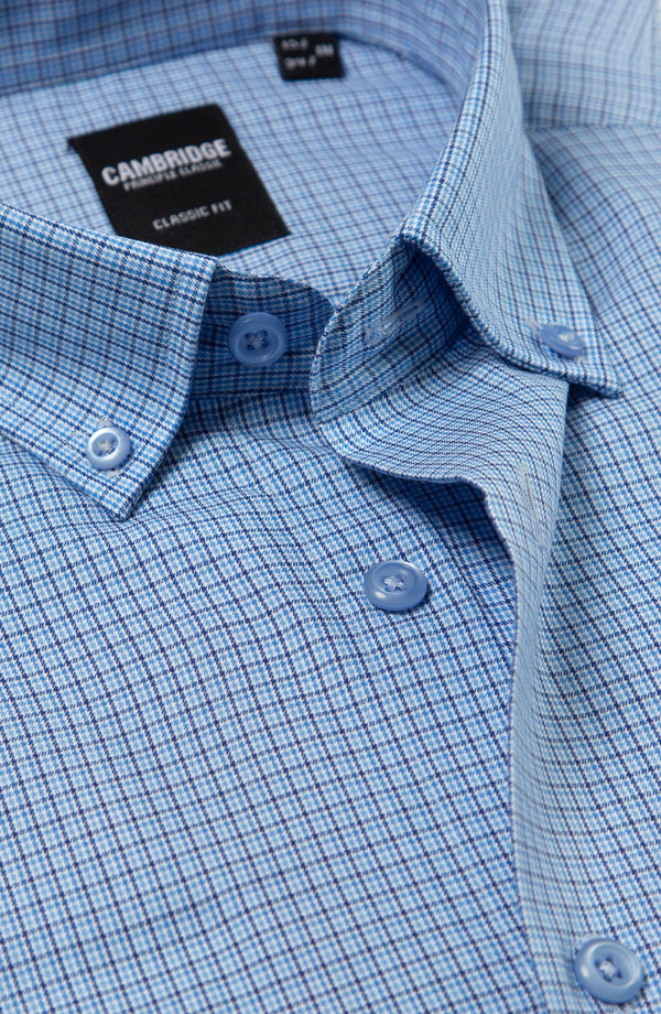 YARN DYED SHIRT - BLUE