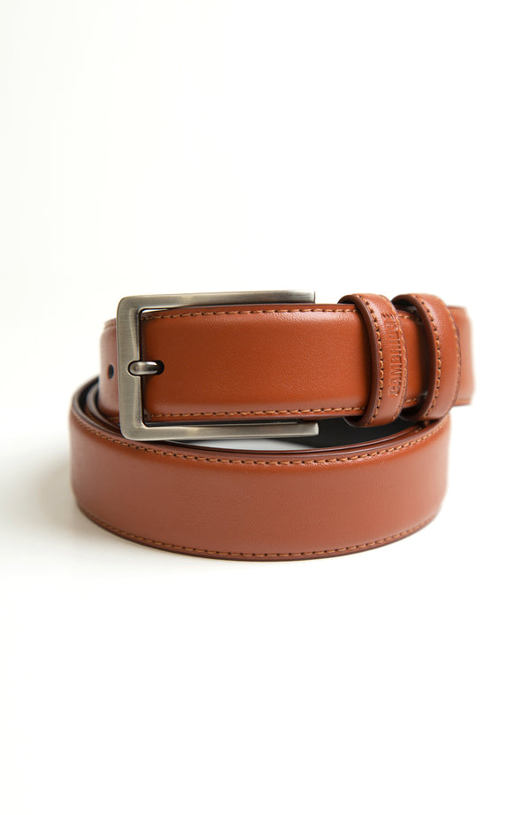 Casual Leather Belt - Tan