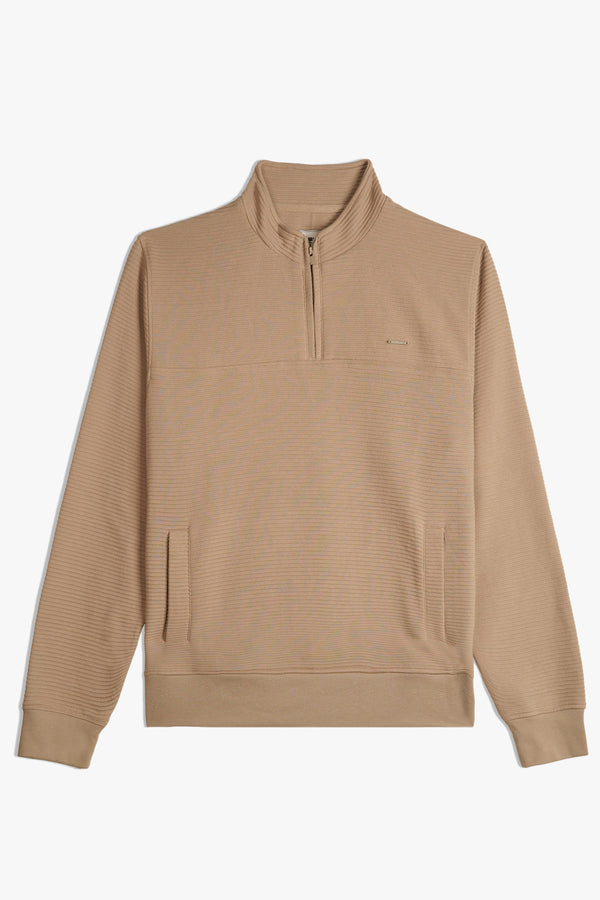 MOCK ZIPPER SWEATSHIRT