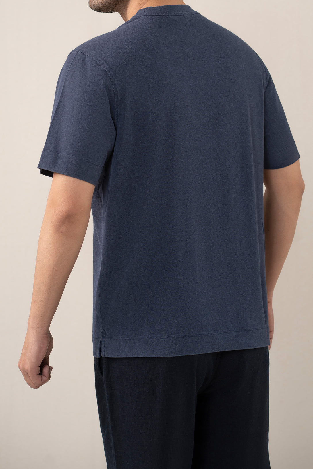 ACID WASH NAVY BLUE T-SHIRT