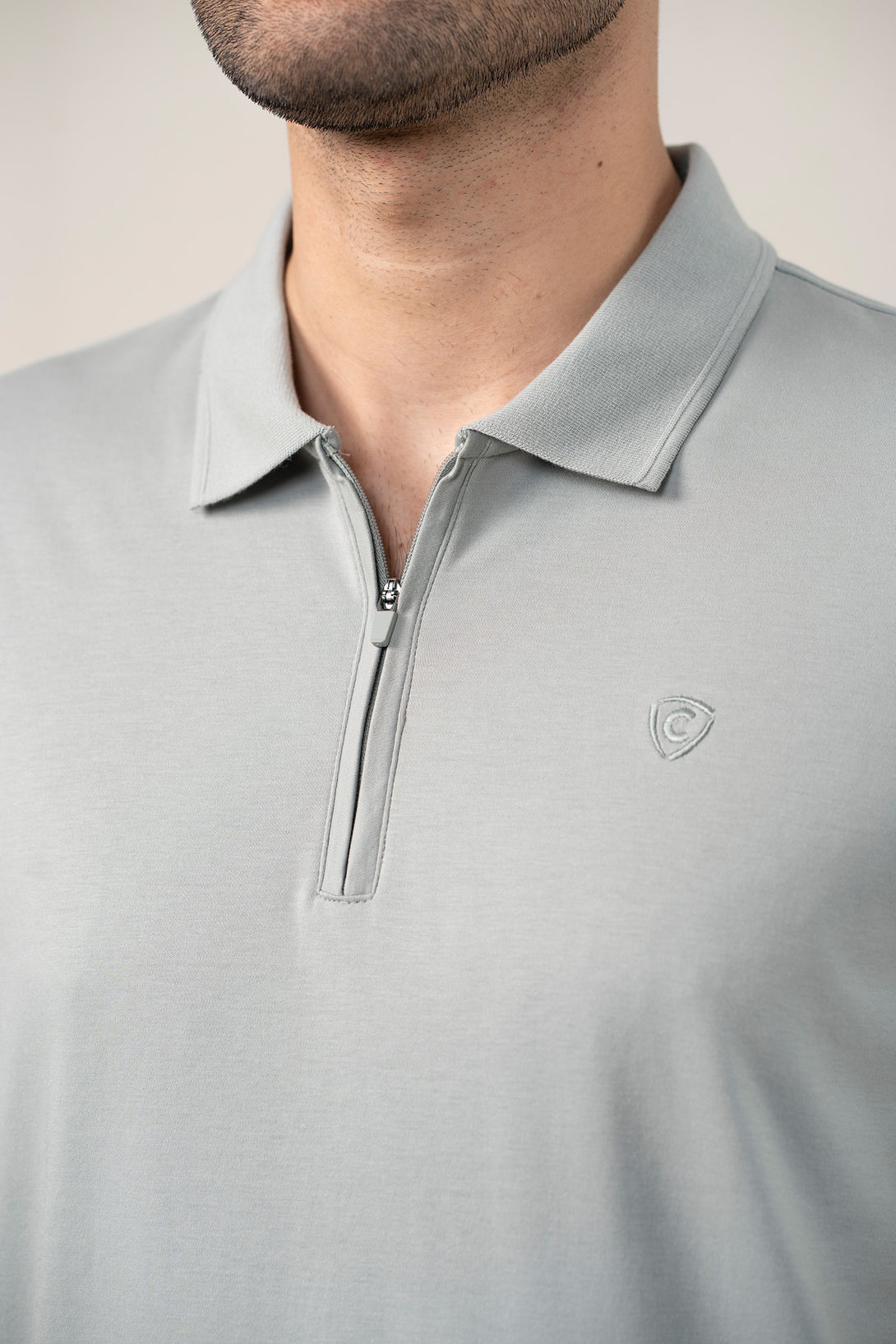INTERLOCK ZIPPER MINT GREEN POLO