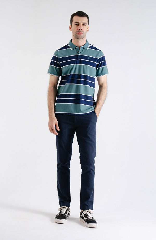 Yarn Dyed Jersey Polo Shirt