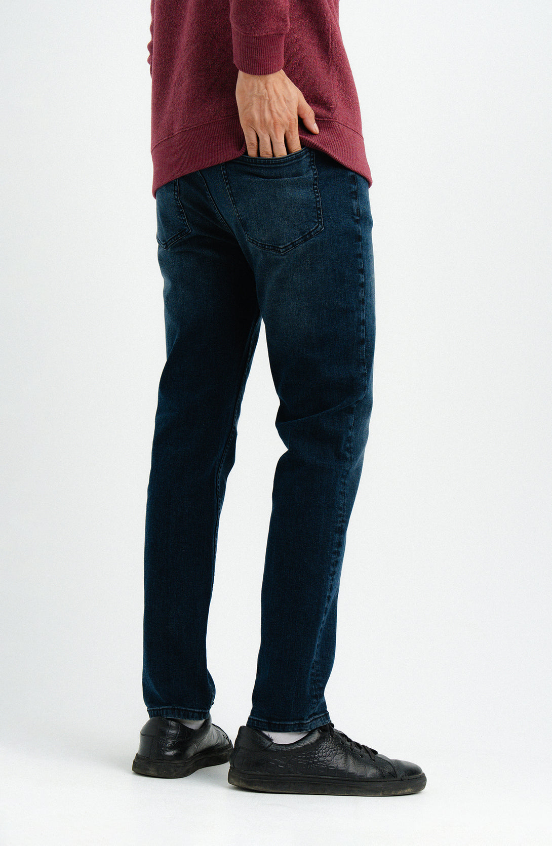 2402 Color:blue DENIM JEANS - DARK BLUE