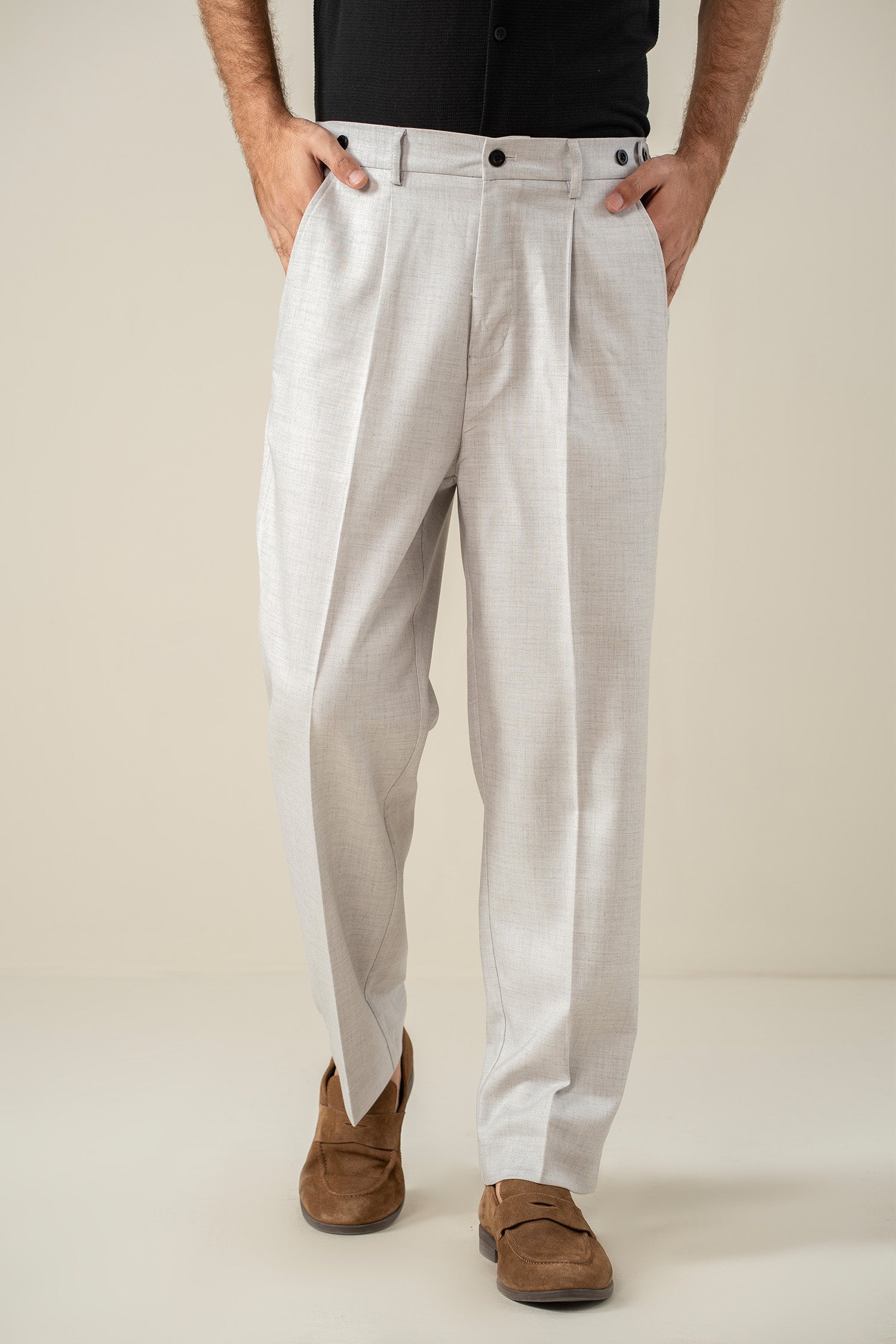 SINGLE PLEATED EXPANDABLE PANT