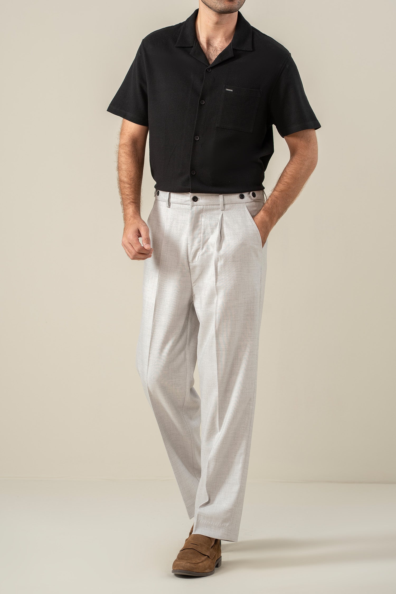 メンズウェア BRIEFING CL SINGLE PLEATED DRESS PANTS SINGLE PLEATED EXPANDABLE PANT