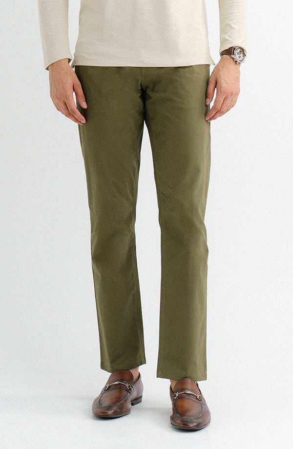 Suede Pant - Olive