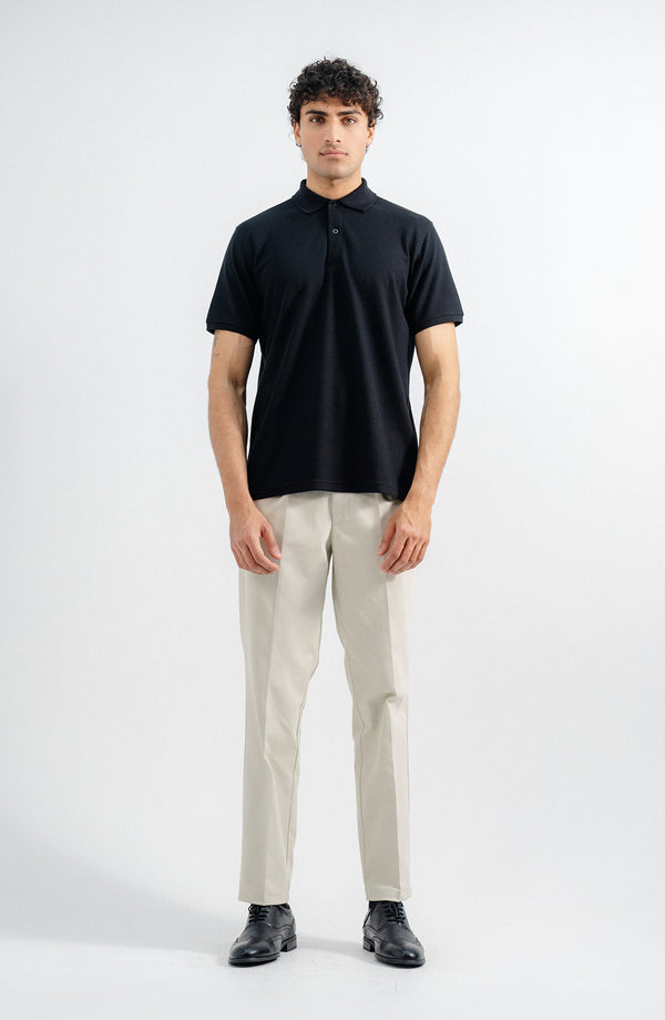 Jacquard Polo - Black