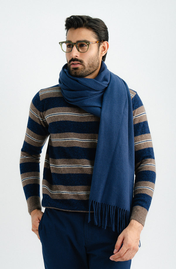 Classic Navy Blue Muffler