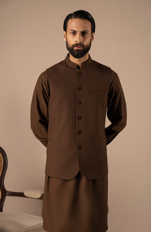 Basic Waistcoat - Brown