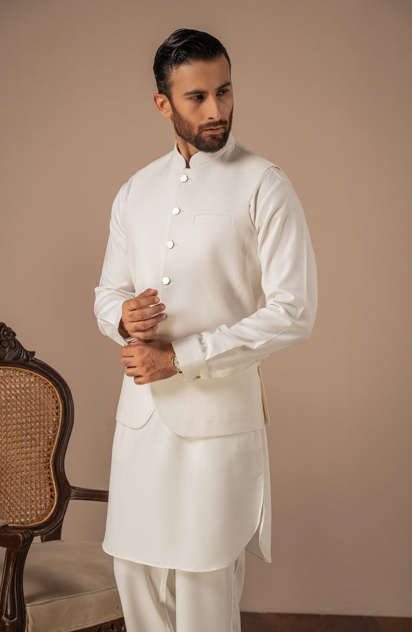 Basic Waistcoat - Off White