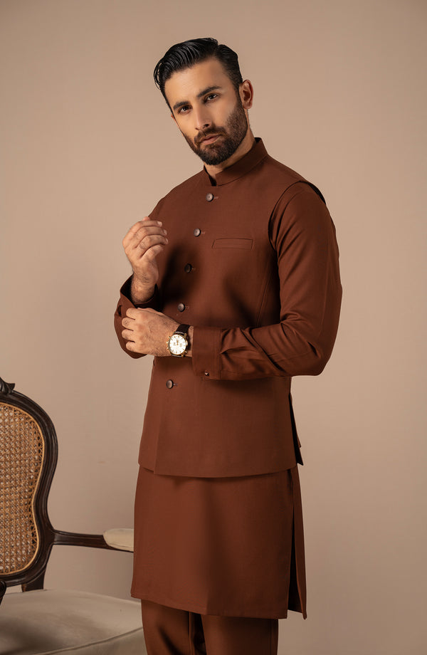 Basic Waistcoat - Brown