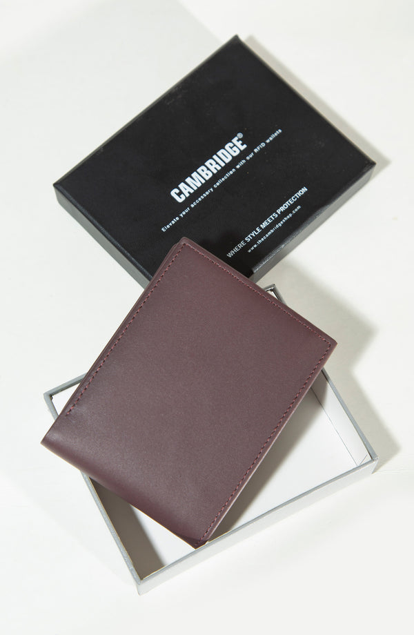 Leather Wallet-Maroon