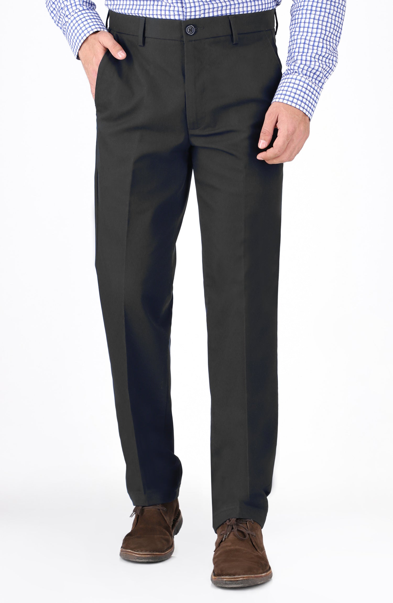 Kingsize Men's Big & Tall Classic Fit Wrinkle-Free Expandable Waist Pleat  Front Pants - Walmart.com