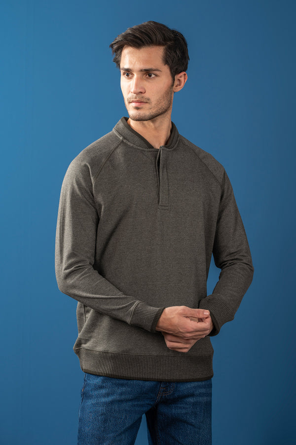 HENLEY RAGLAN SWEATSHIRT