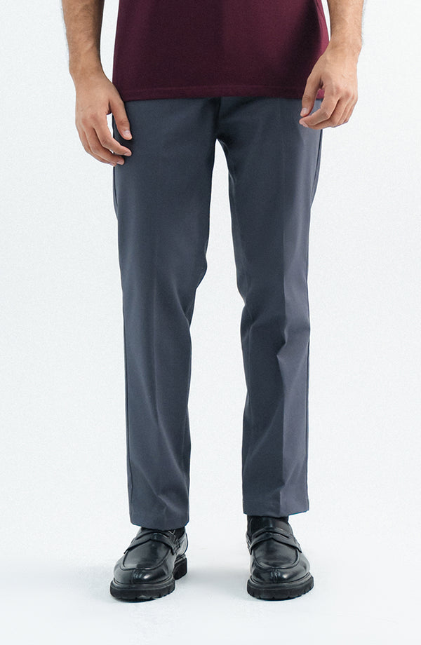 Wrinkle Free Slim Fit Pant - Grey