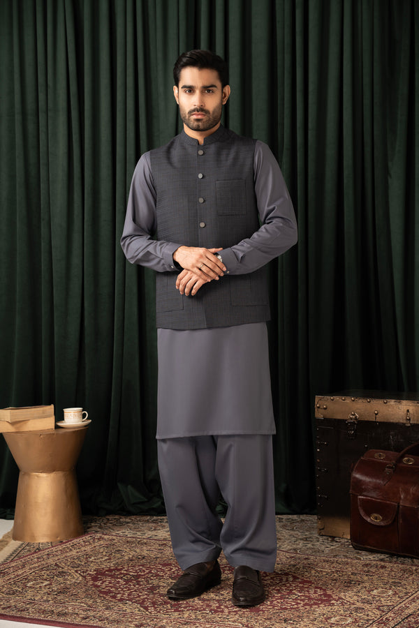 FANCY WAISTCOAT - GREY