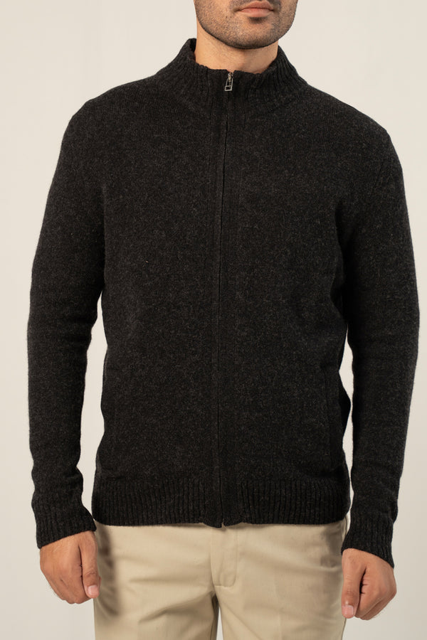PLAIN ZIPPER SWEATER