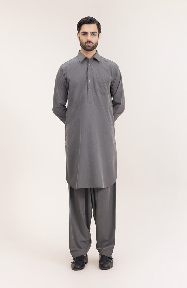 Basic Shirt Collar Shalwar Suit