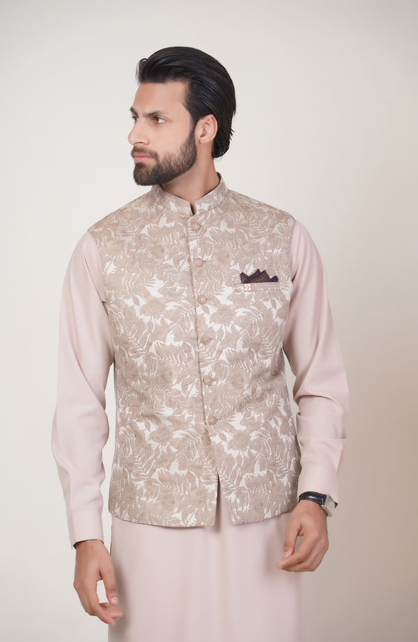 FANCY WAISTCOAT - OFF WHITE