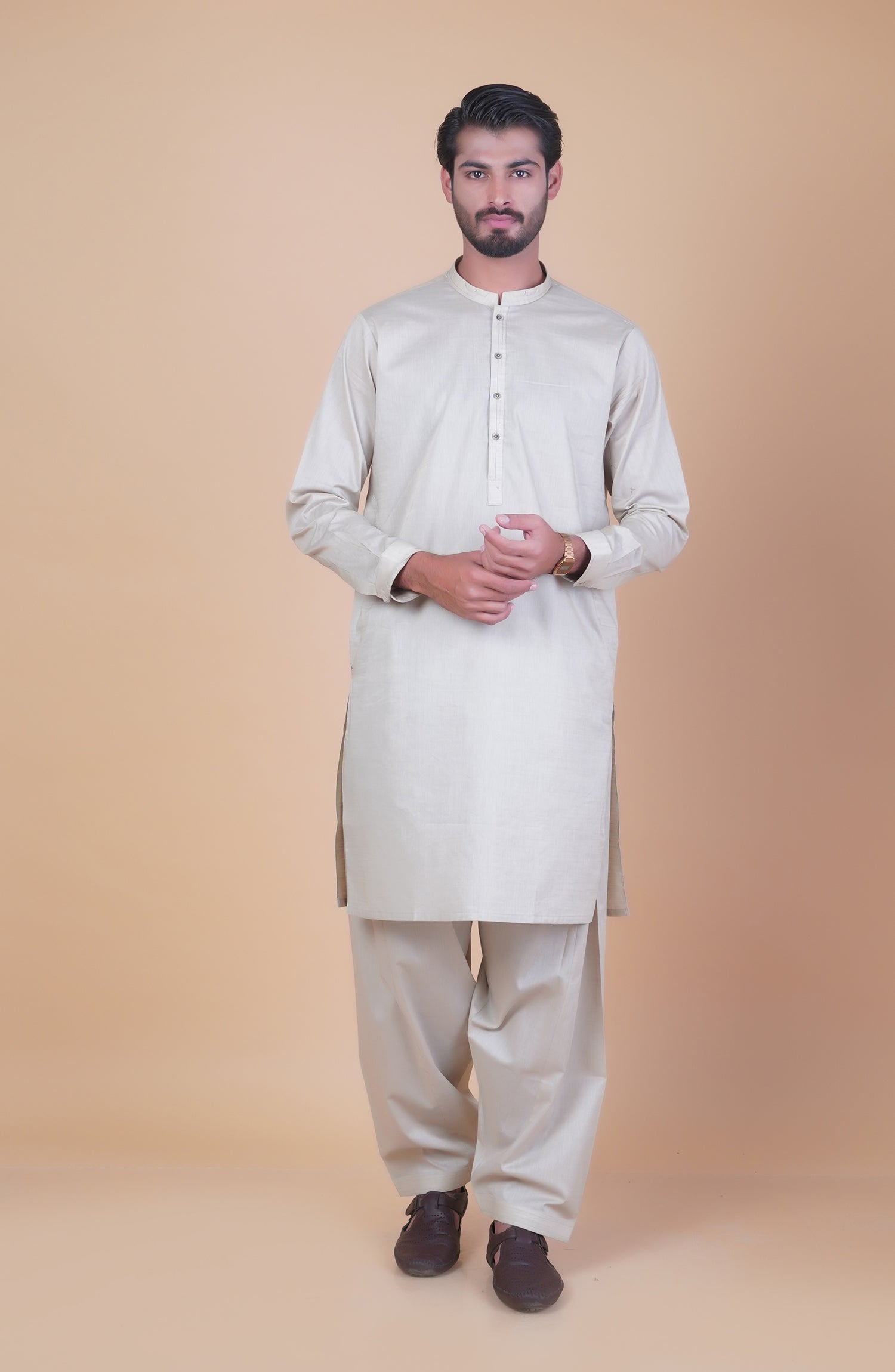 Light Golden Men Shalwar Kameez Design in Premium Wash & Wear Stuff –  Shalwar Kameez Design