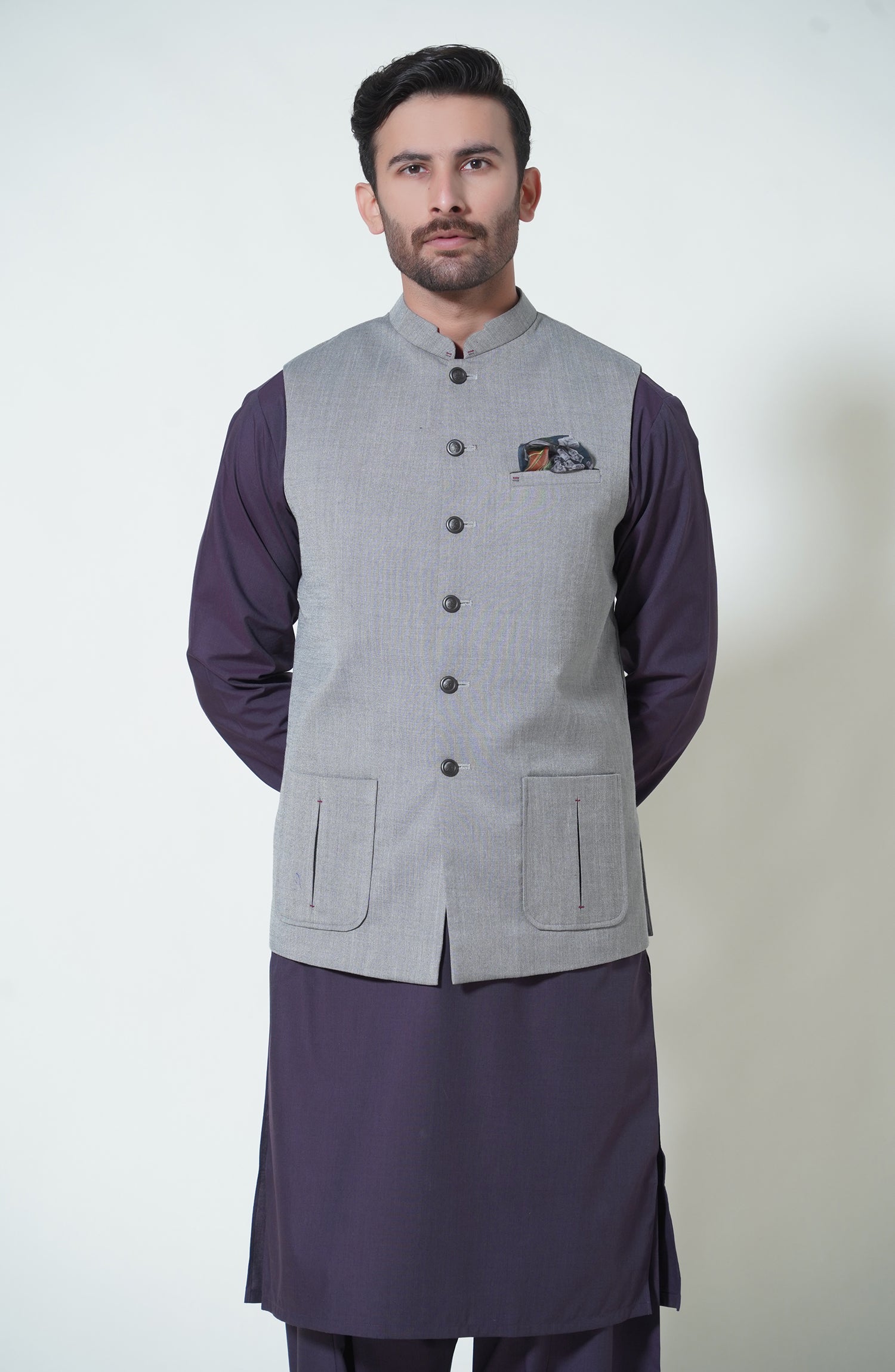 Blended Waistcoat Light Grey