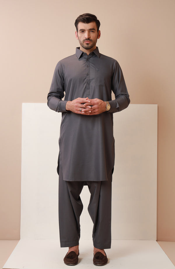 Basic Shirt Collar Shalwar Suit