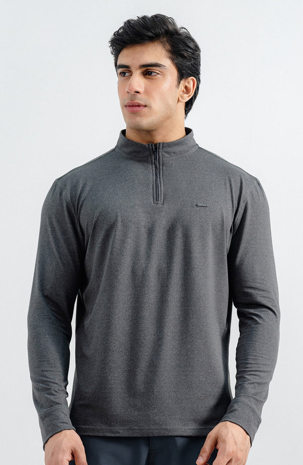 Athleisure Zipper Regular Fit - Charcoal