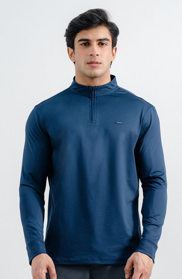 Athleisure Zipper Regular Fit - Navy Blue