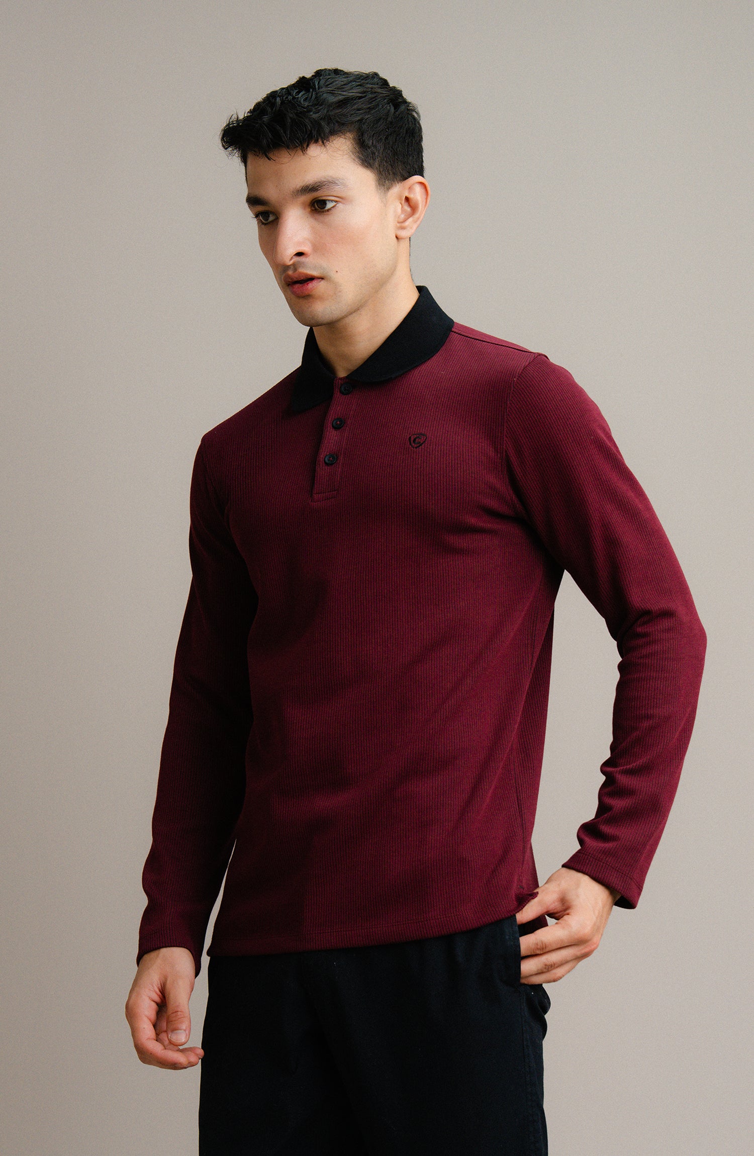 TEXTURED RIB POLO