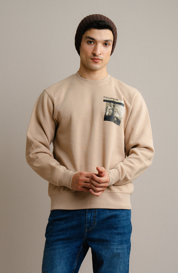 Burnout Sweatshirt - Camel