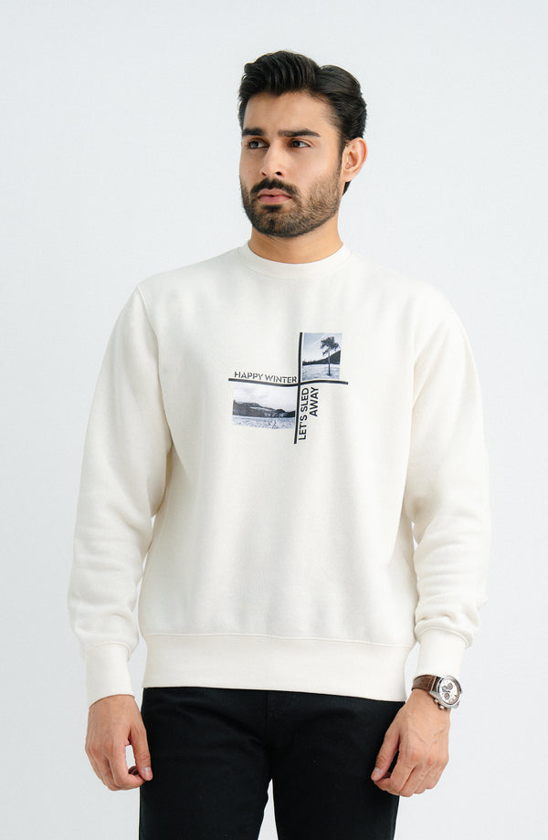 Burnout Sweatshirt - Cream