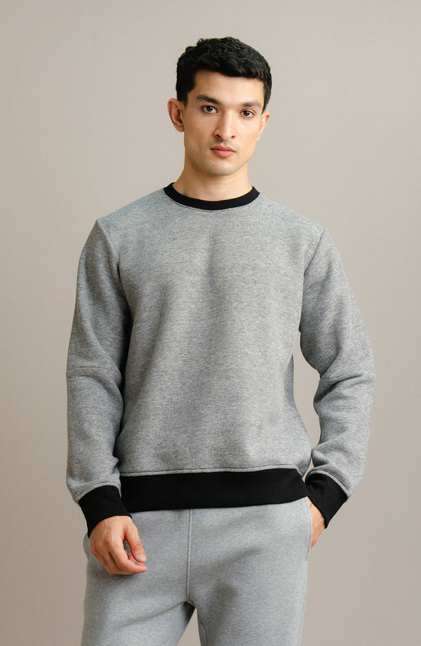 Pinstripe Sweatshirt - Grey