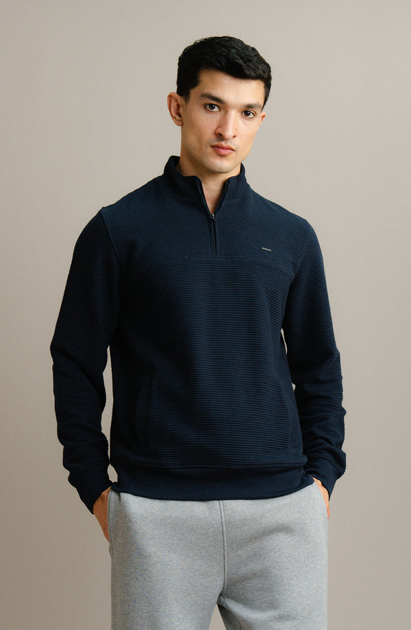 Ottoman Pull Over - Navy Blue