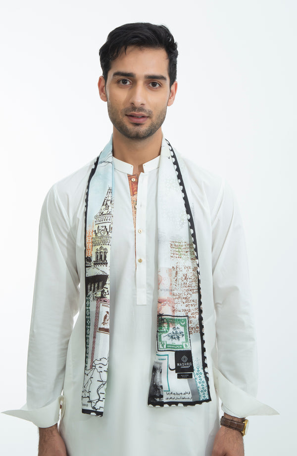 Digital Scarf - Off White