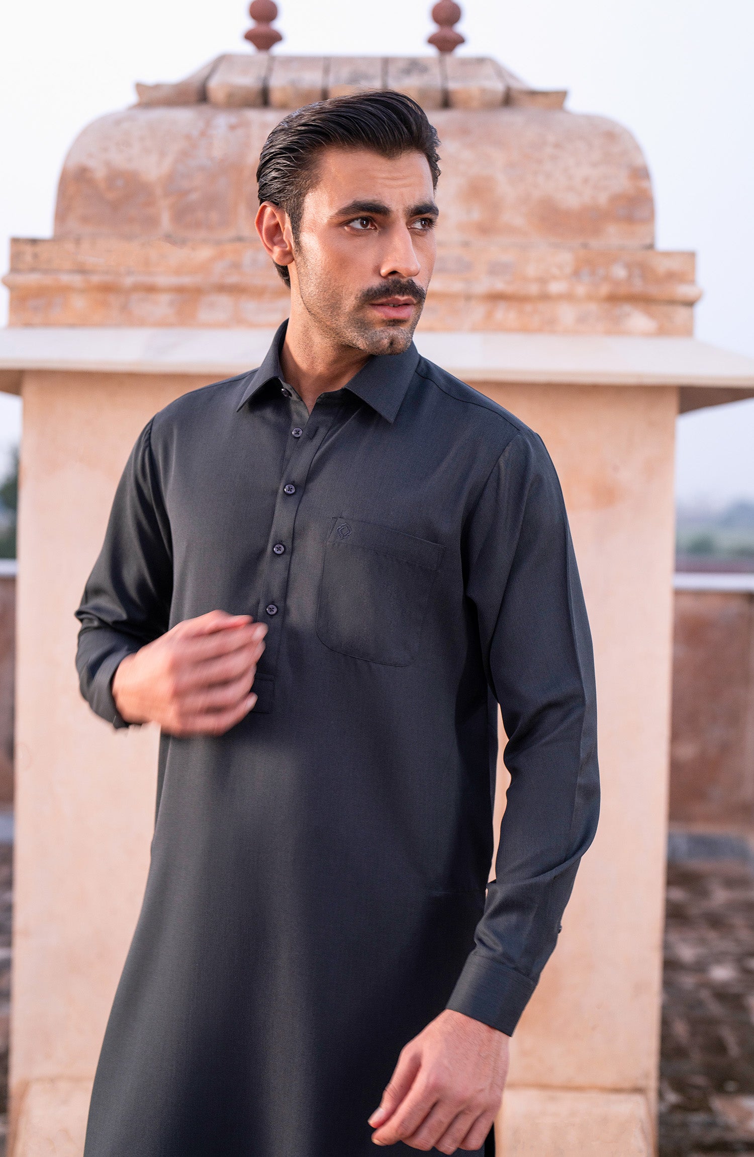 Basic Shirt Collar Shalwar Suit